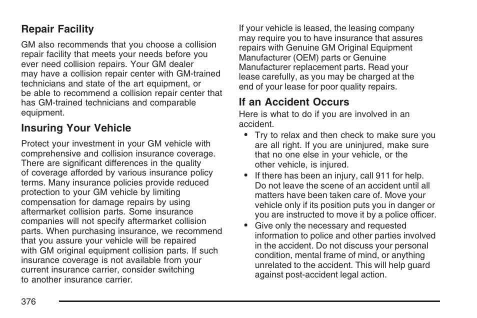 Pontiac 2007 Solstice User Manual | Page 376 / 396