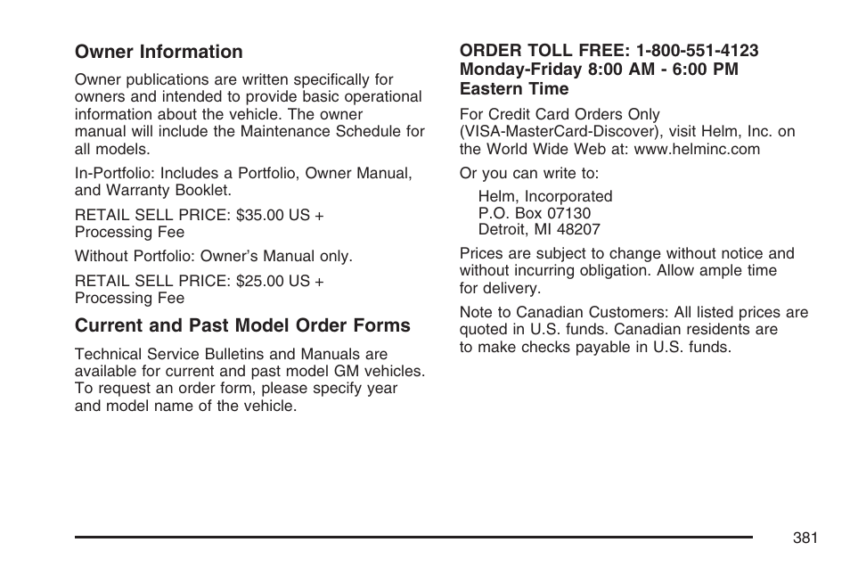 Pontiac 2007 Solstice User Manual | Page 381 / 396