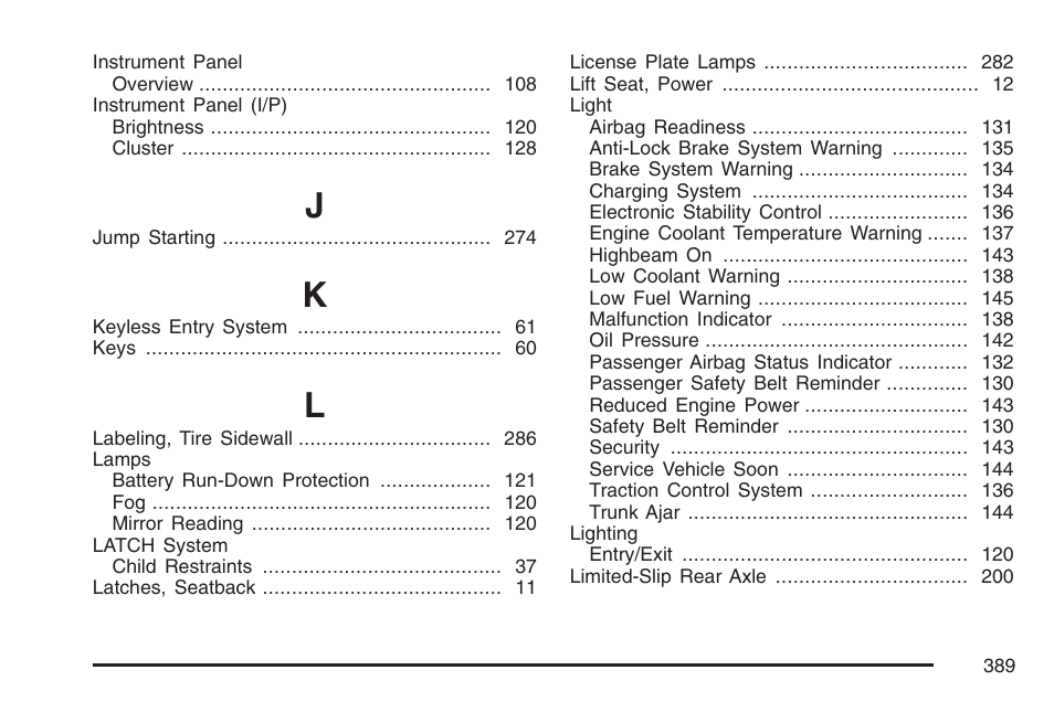 Pontiac 2007 Solstice User Manual | Page 389 / 396