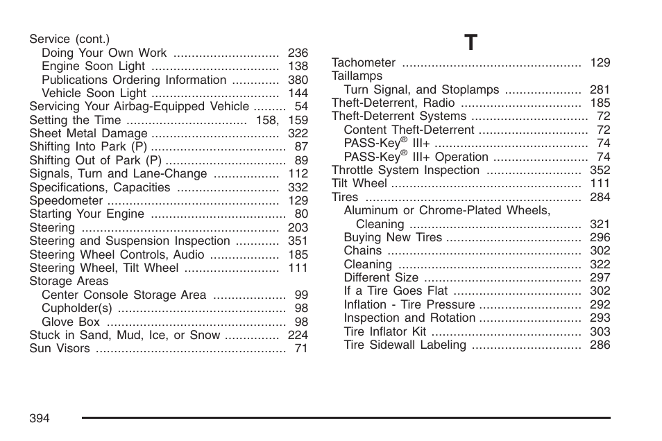 Pontiac 2007 Solstice User Manual | Page 394 / 396