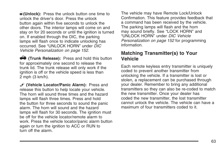 Pontiac 2007 Solstice User Manual | Page 63 / 396