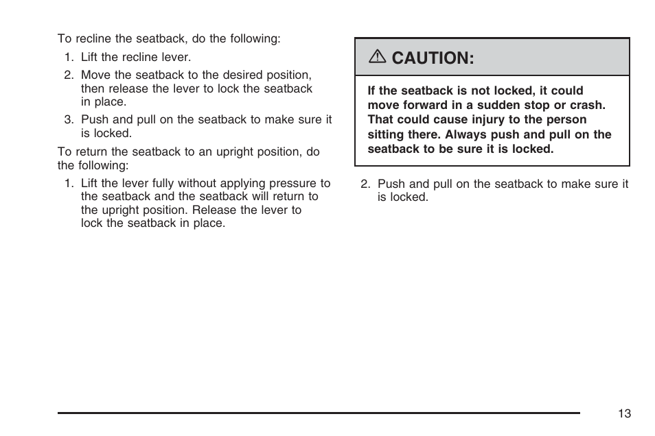 Caution | Pontiac 2007 G6 User Manual | Page 13 / 486