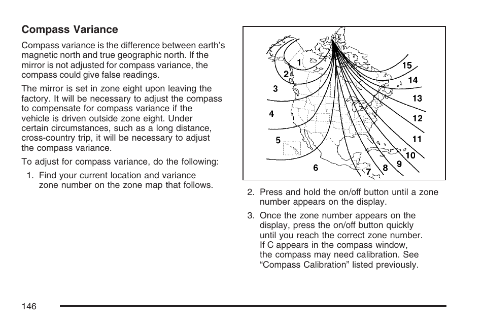 Compass variance | Pontiac 2007 G6 User Manual | Page 146 / 486