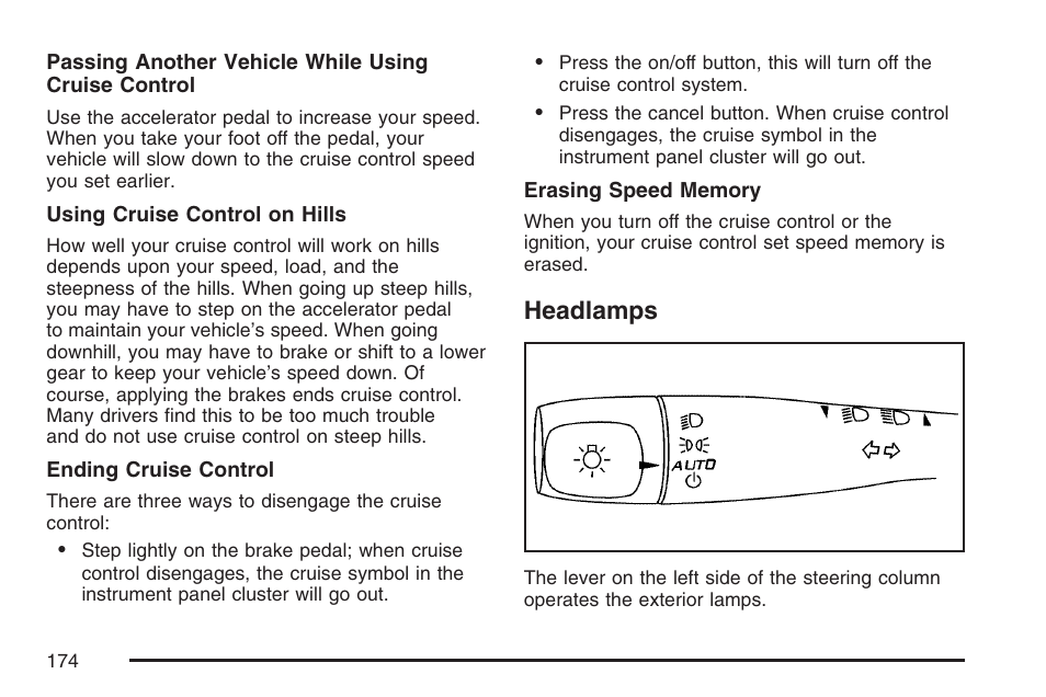 Headlamps | Pontiac 2007 G6 User Manual | Page 174 / 486