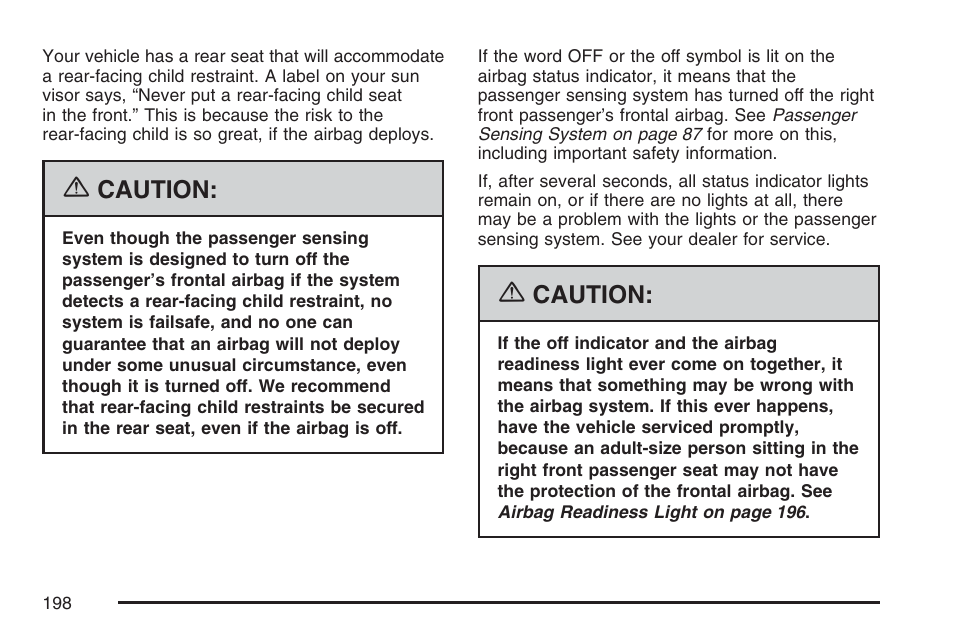Pontiac 2007 G6 User Manual | Page 198 / 486
