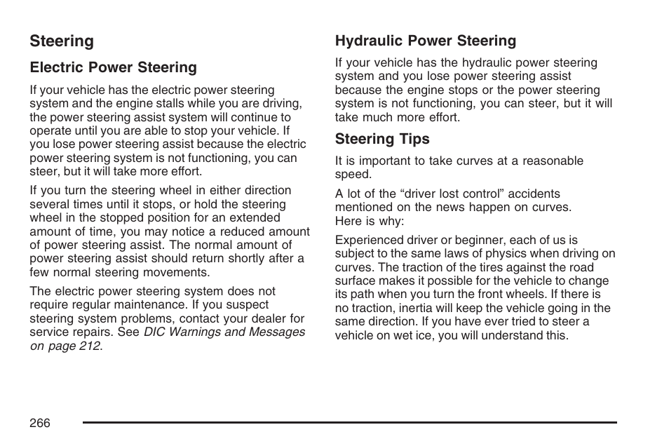 Steering | Pontiac 2007 G6 User Manual | Page 266 / 486