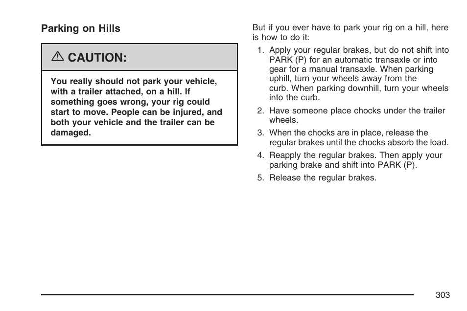 Caution | Pontiac 2007 G6 User Manual | Page 303 / 486