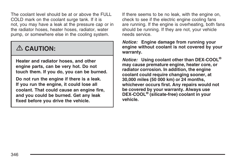 Caution | Pontiac 2007 G6 User Manual | Page 346 / 486