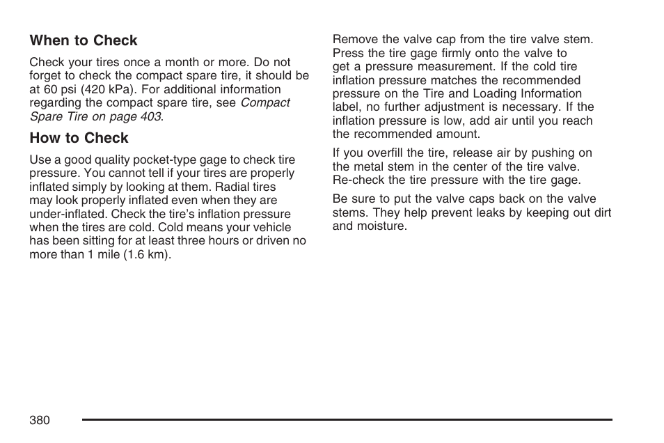 Pontiac 2007 G6 User Manual | Page 380 / 486