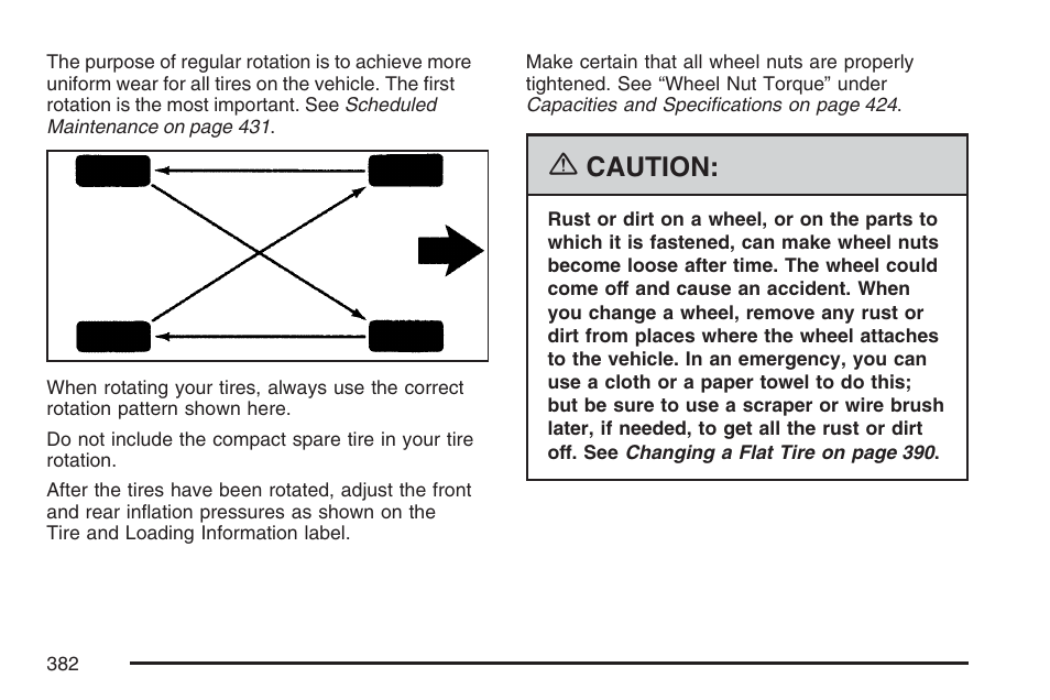 Caution | Pontiac 2007 G6 User Manual | Page 382 / 486