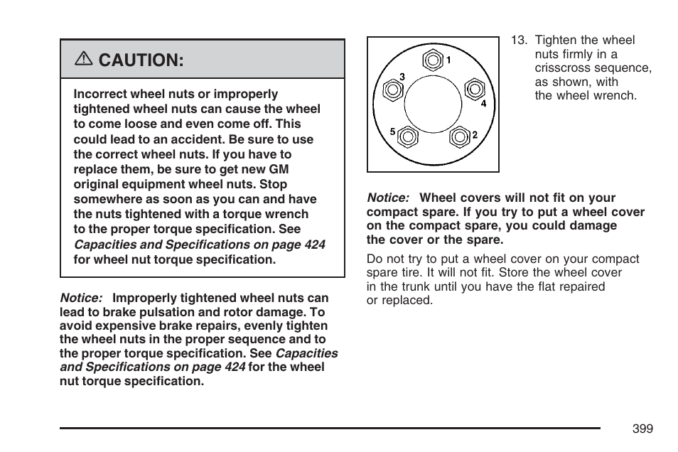 Caution | Pontiac 2007 G6 User Manual | Page 399 / 486