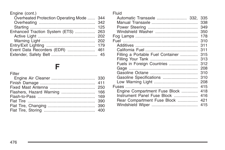 Pontiac 2007 G6 User Manual | Page 476 / 486