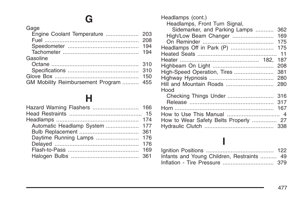 Pontiac 2007 G6 User Manual | Page 477 / 486