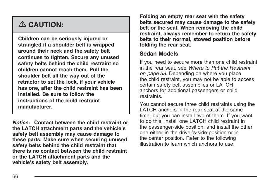 Caution | Pontiac 2007 G6 User Manual | Page 66 / 486