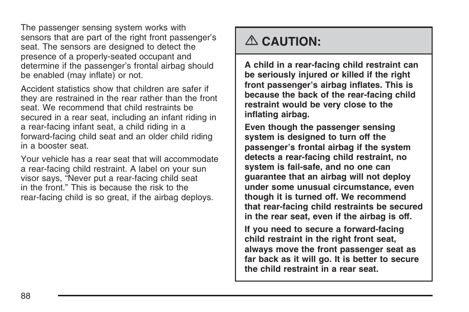 Caution | Pontiac 2007 G6 User Manual | Page 88 / 486