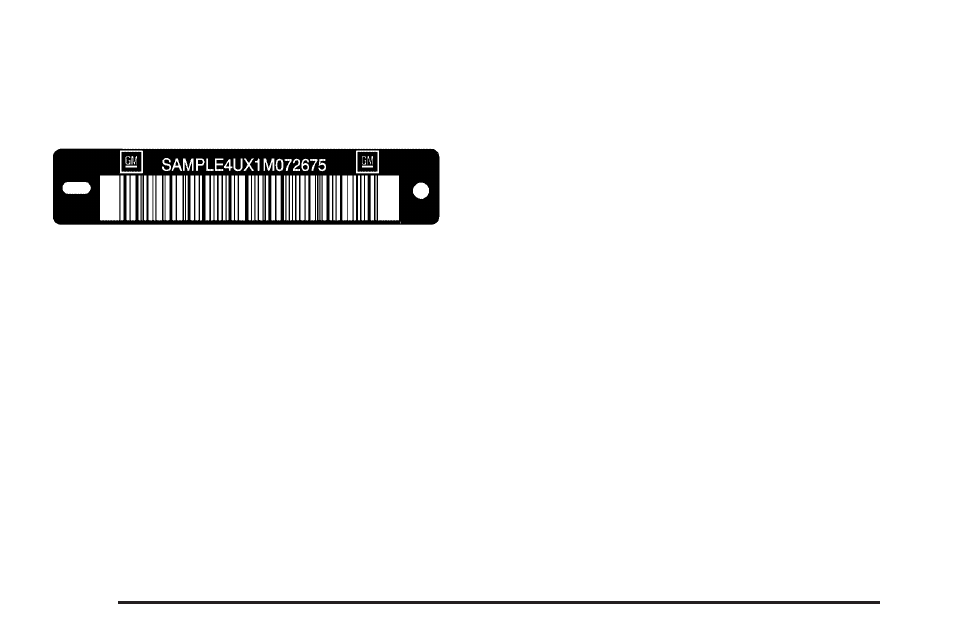 Vehicle identification, Vehicle identification number (vin), Service parts identification label | Vehicle identification -82 | Pontiac 2006 Torrent User Manual | Page 318 / 368