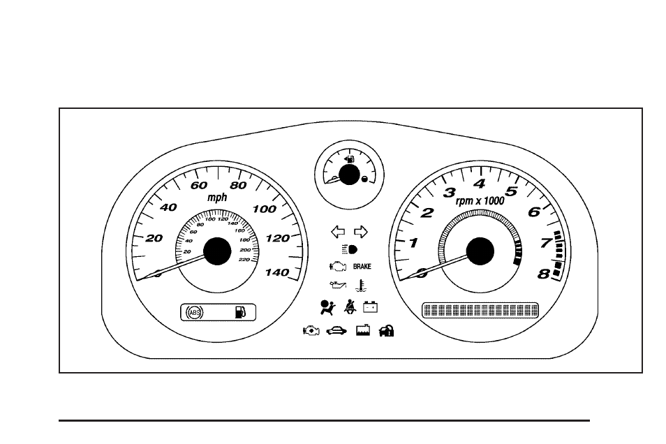 Instrument panel cluster, Instrument panel cluster -21, Instrument panel | Cluster | Pontiac 2006 Solstice User Manual | Page 107 / 328