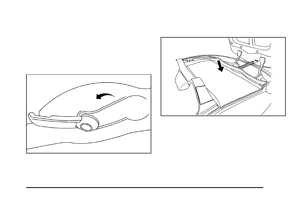 Lowering the manual convertible top | Pontiac 2006 Solstice User Manual | Page 85 / 328