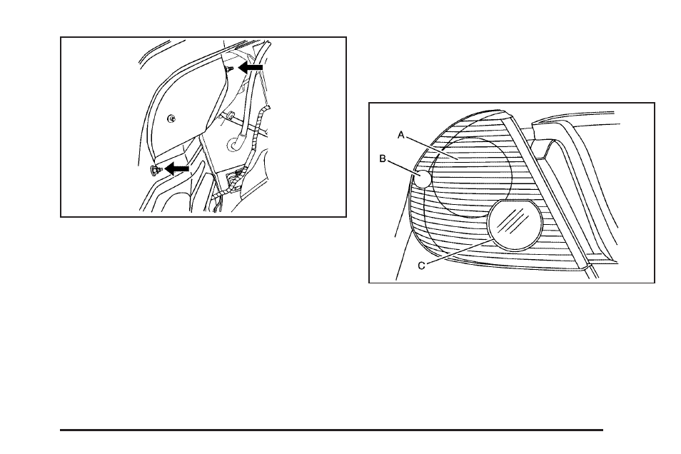 Taillamps, turn signal, sidemarker, stoplamps, And back-up lamps (coupe) -53 | Pontiac 2006 G6 User Manual | Page 321 / 416