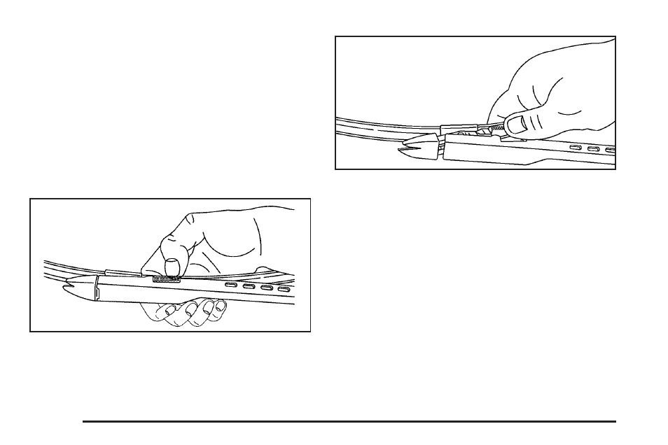 Windshield wiper blade replacement, Windshield wiper blade replacement -56 | Pontiac 2006 G6 User Manual | Page 324 / 416