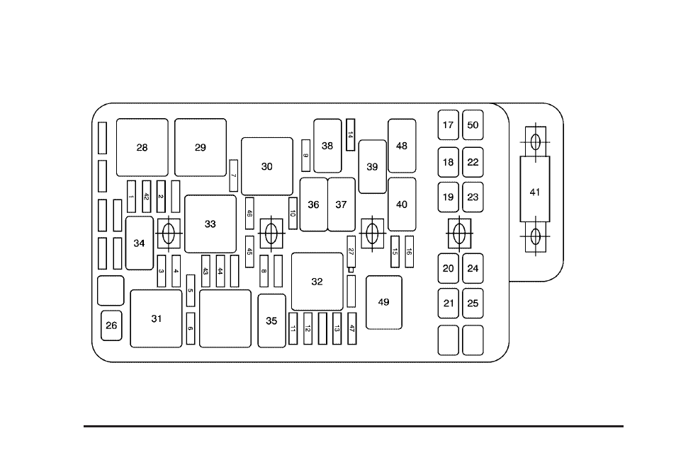 Engine compartment fuse block, Engine compartment fuse block -100, Engine | Compartment fuse block | Pontiac 2006 G6 User Manual | Page 368 / 416