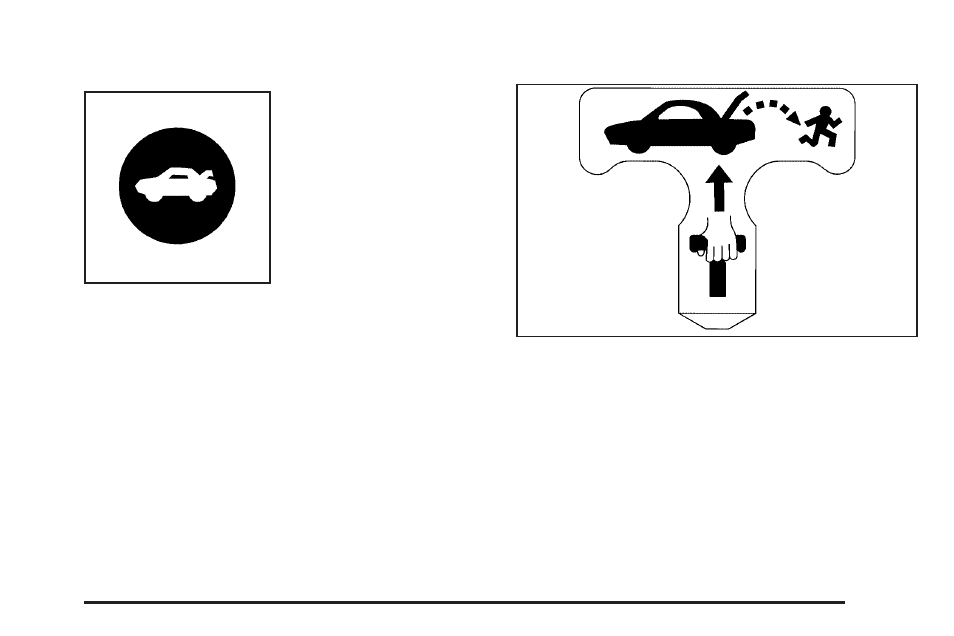 Remote trunk release, Emergency trunk release handle | Pontiac 2006 G6 User Manual | Page 93 / 416