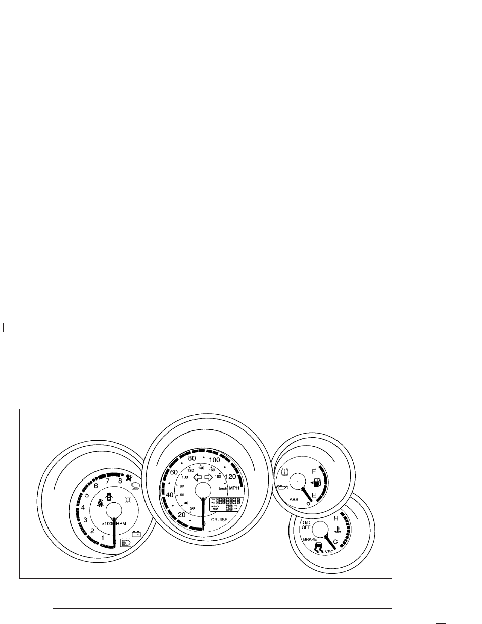 Instrument panel cluster, Instrument panel cluster -26, Instrument panel | Cluster | Pontiac 2005 Vibe User Manual | Page 136 / 374