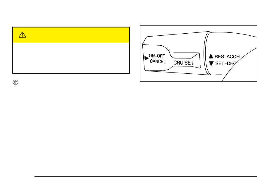 Windshield washer, Cruise control, Windshield washer -10 cruise control -10 | Caution | Pontiac 2005 GTO User Manual | Page 104 / 318