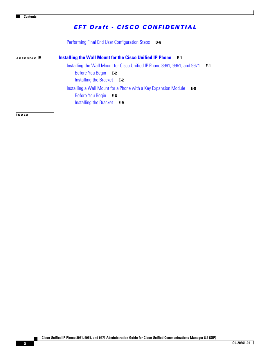 Cisco 9971 E-1 User Manual | Page 8 / 8