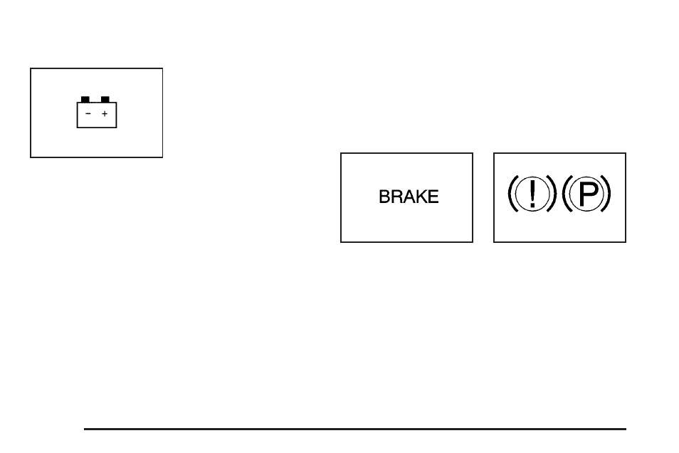 Charging system light, Brake system warning light | Pontiac 2005 G6 User Manual | Page 138 / 354