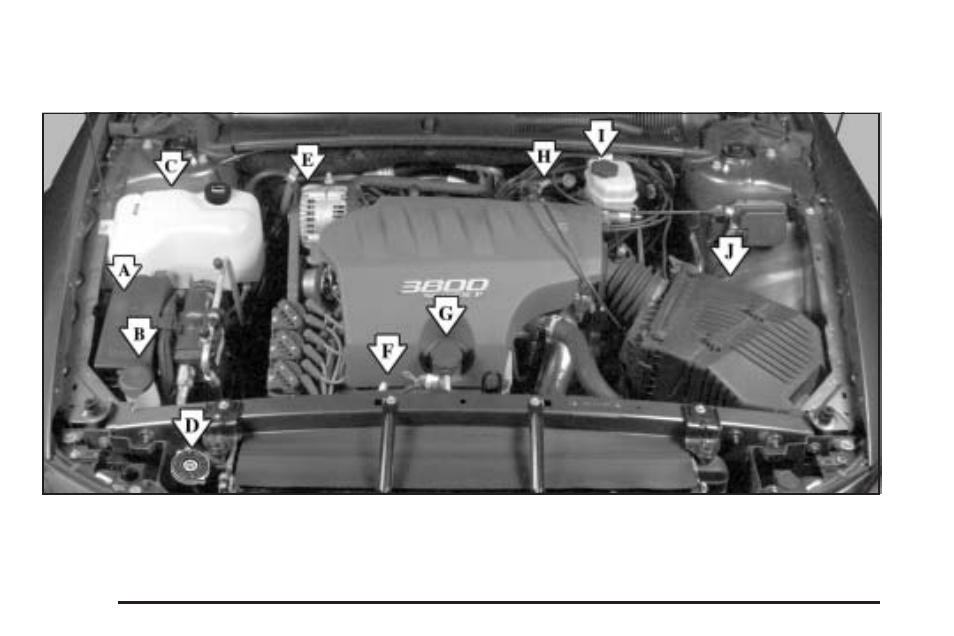 Engine compartment overview, Engine compartment overview -12 | Pontiac 2005 Bonneville User Manual | Page 272 / 438