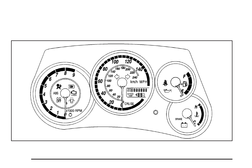 Instrument panel cluster, Instrument panel cluster -26, Instrument panel | Cluster | Pontiac 2004 Vibe User Manual | Page 132 / 370