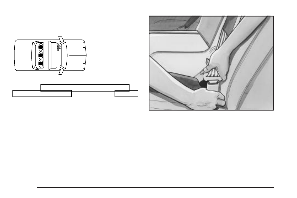 Securing a child restraint in a rear seat position, Securing a child restraint in a, Rear seat position -42 | Pontiac 2004 Vibe User Manual | Page 48 / 370