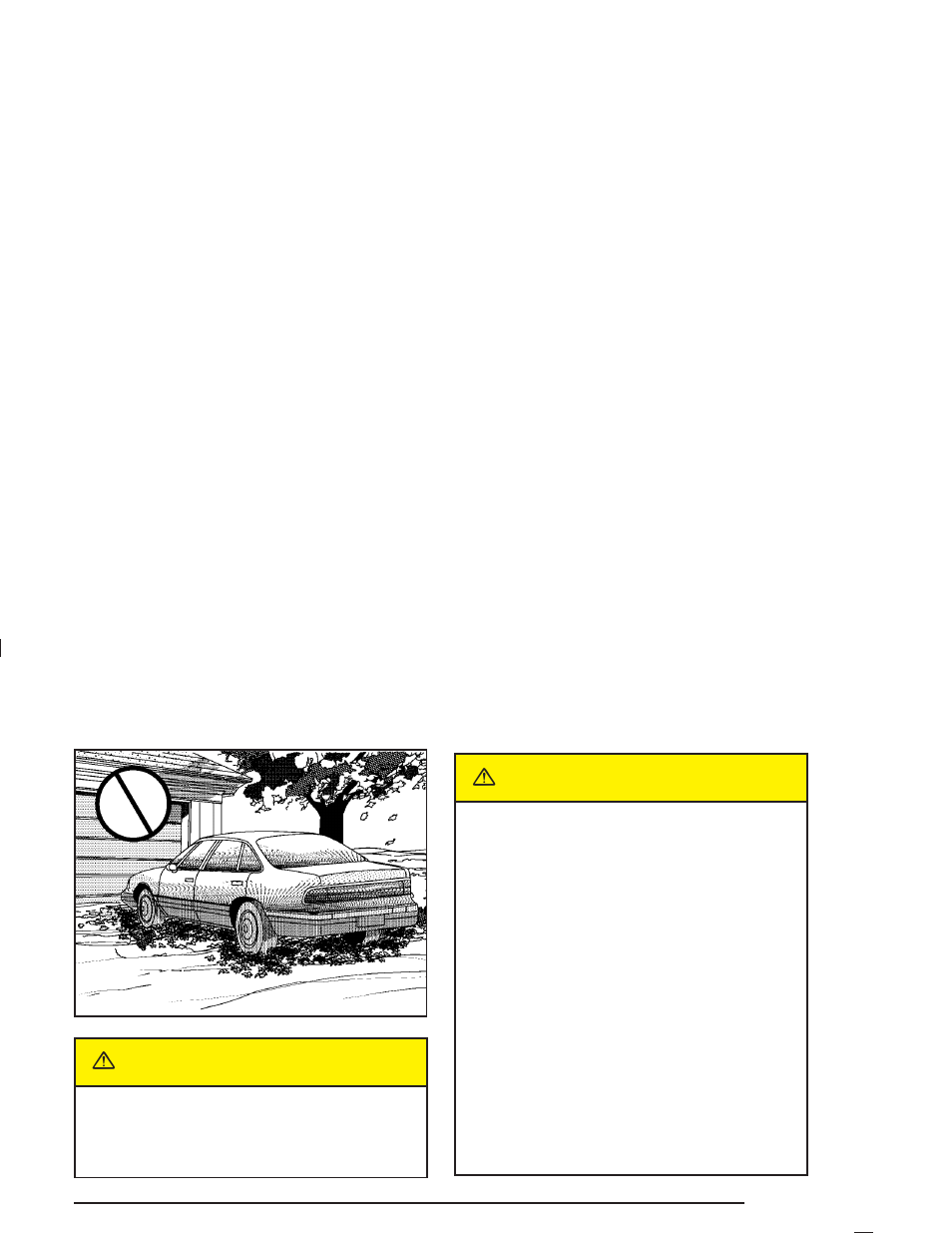 Parking over things that burn, Engine exhaust, Caution | Pontiac 2004 GTO User Manual | Page 87 / 326