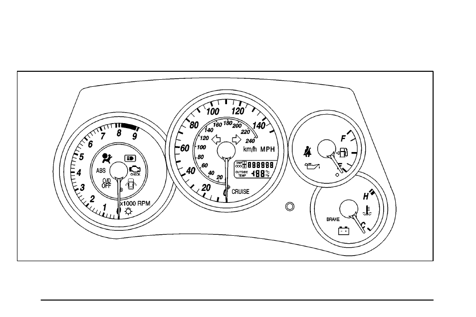 Instrument panel cluster | Pontiac 2003 Vibe User Manual | Page 124 / 381