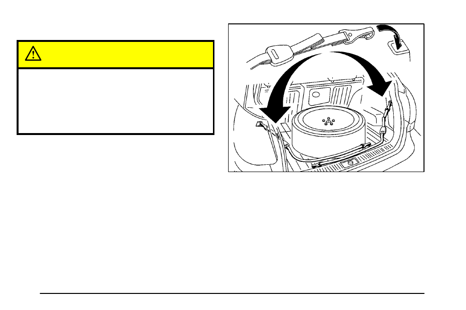 Storing the flat tire and tools, Caution | Pontiac 2003 Vibe User Manual | Page 239 / 381