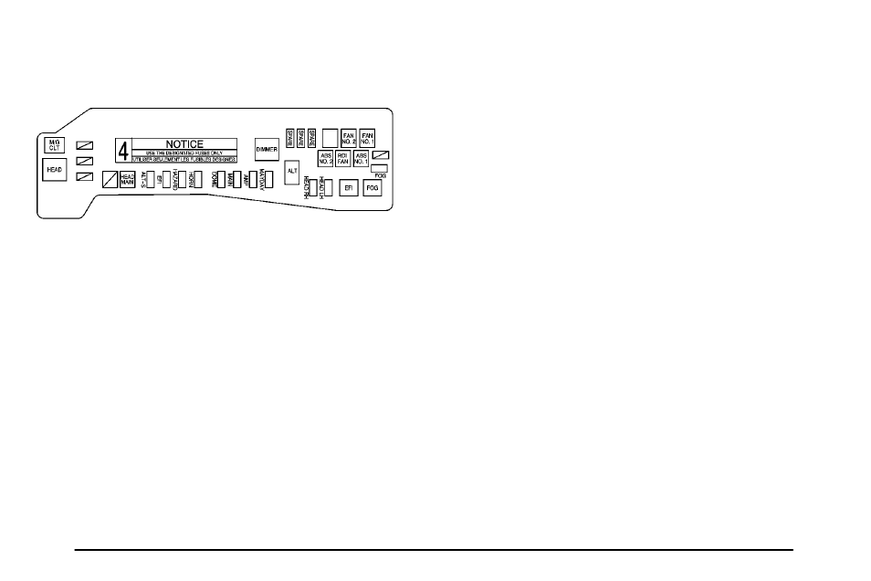 Engine compartment fuse block | Pontiac 2003 Vibe User Manual | Page 319 / 381