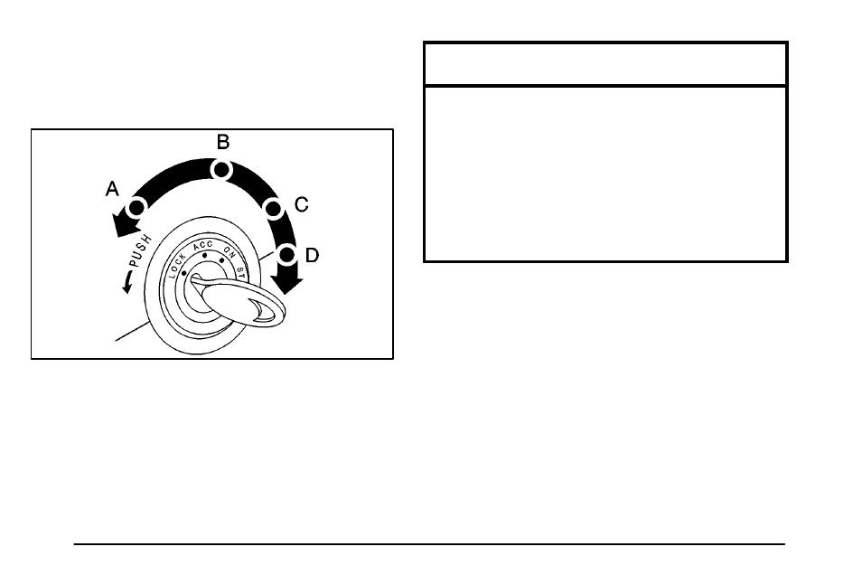 Ignition positions, Notice | Pontiac 2003 Vibe User Manual | Page 82 / 381