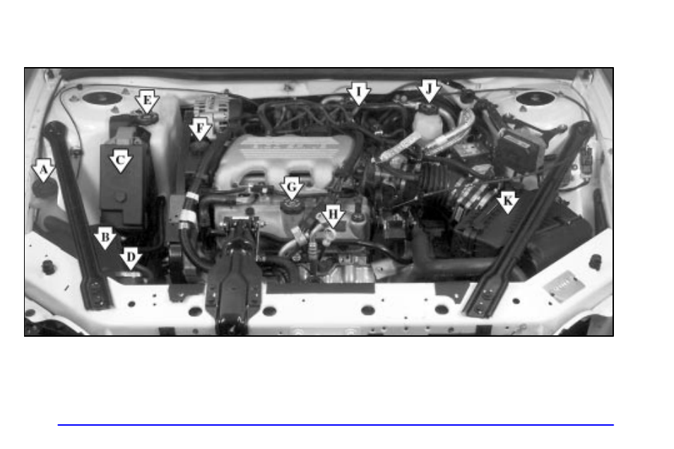 Engine compartment overview | Pontiac 2002 Grand Prix User Manual | Page 272 / 374