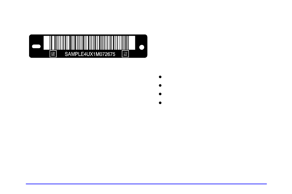 Vehicle identification number (vin), Engine identification, Service parts identification label | Pontiac 2002 Grand Prix User Manual | Page 329 / 374
