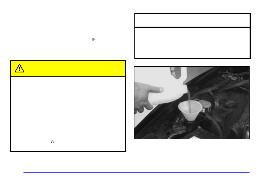 How to add coolant to the coolant recovery tank, Caution, Notice | Pontiac 2002 Firebird User Manual | Page 226 / 359