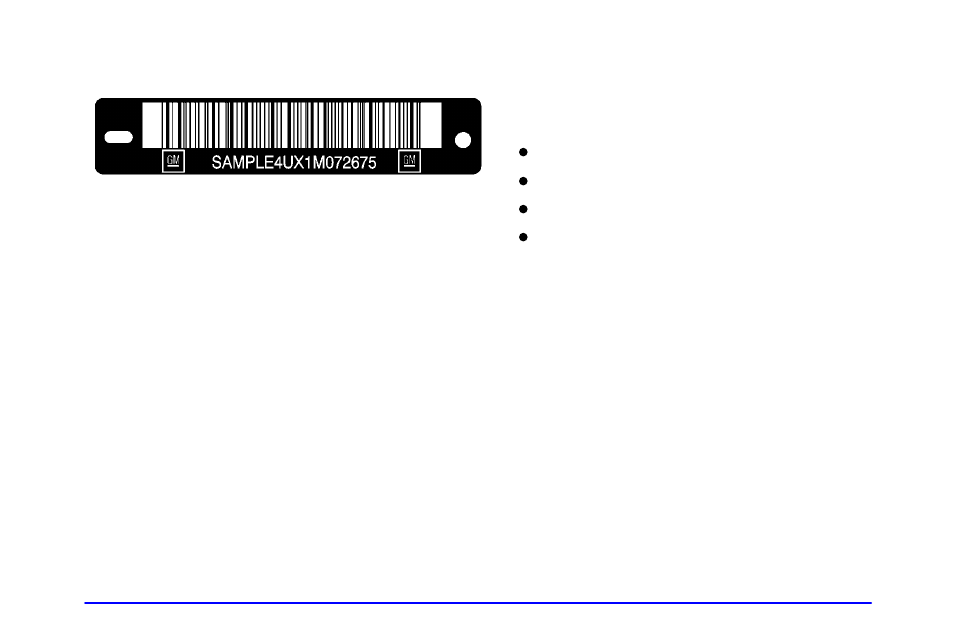 Vehicle identification number (vin), Engine identification, Service parts identification label | Pontiac 2002 Firebird User Manual | Page 311 / 359