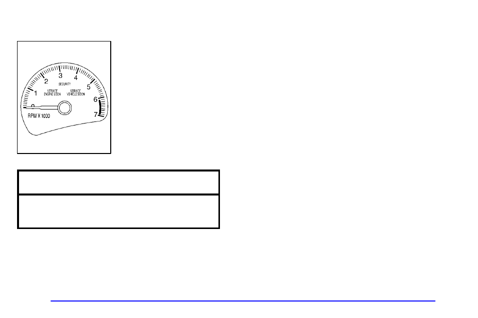 Tachometer, Warning lights, gages and indicators, Notice | Pontiac 2002 Bonneville User Manual | Page 139 / 427