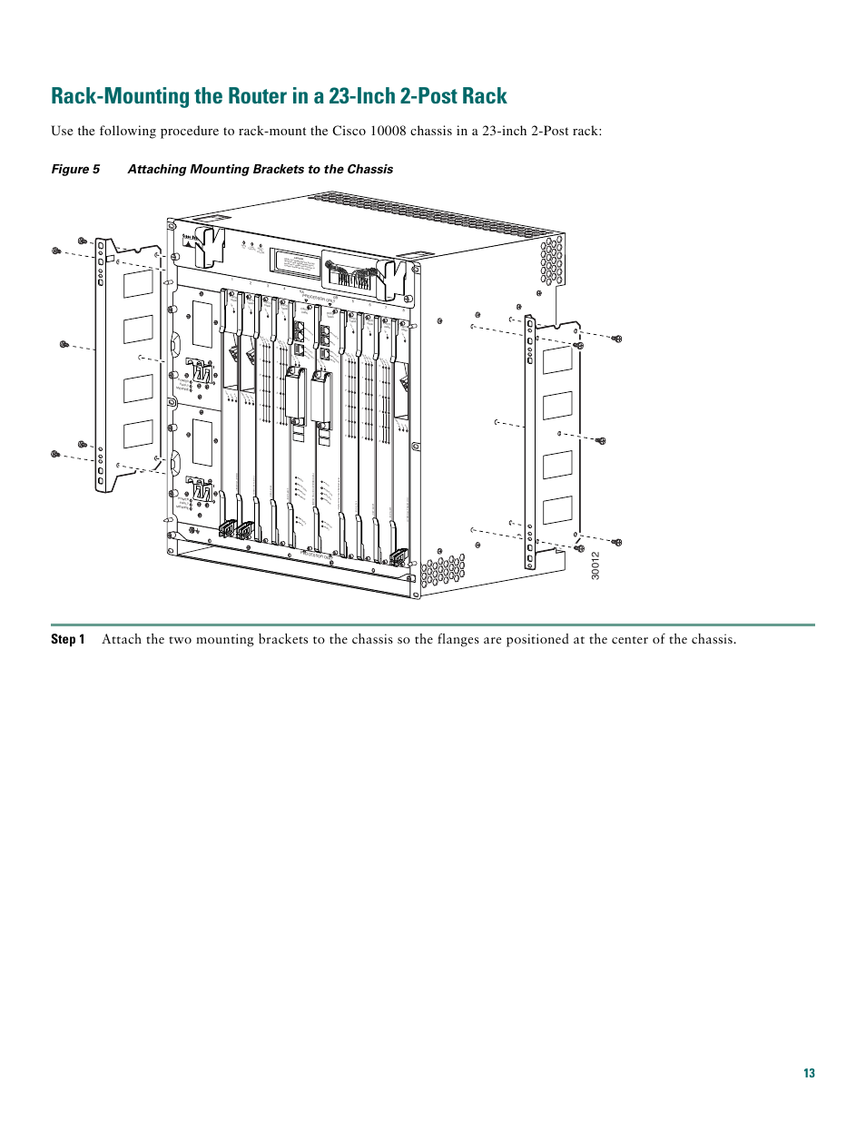 Rack-mounting the router in a 23-inch 2-post rack, Link tx rx fa il, Carrier alarm loop fa il ch oc-12-dso sm-ir | Fail | Cisco 10008 User Manual | Page 13 / 48