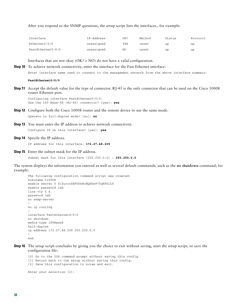 Cisco 10008 User Manual | Page 38 / 48