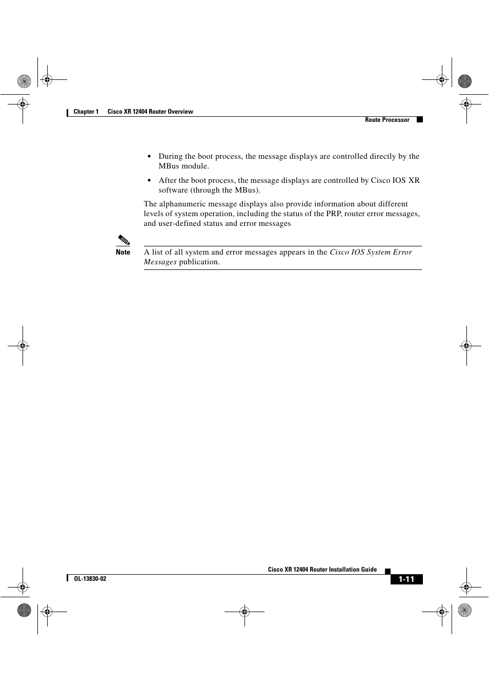 Cisco XR 12404 User Manual | Page 25 / 178