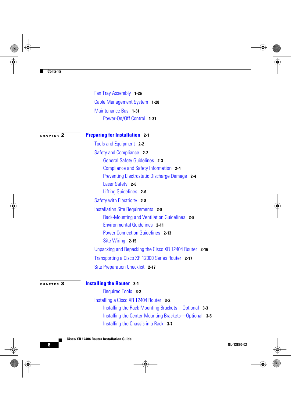 Cisco XR 12404 User Manual | Page 6 / 178