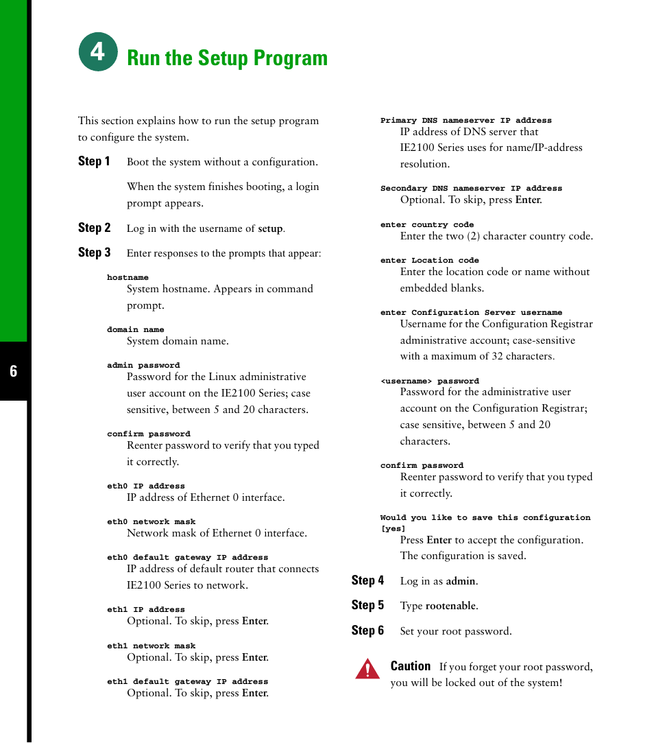 Run the setup program | Cisco 2100 User Manual | Page 8 / 12