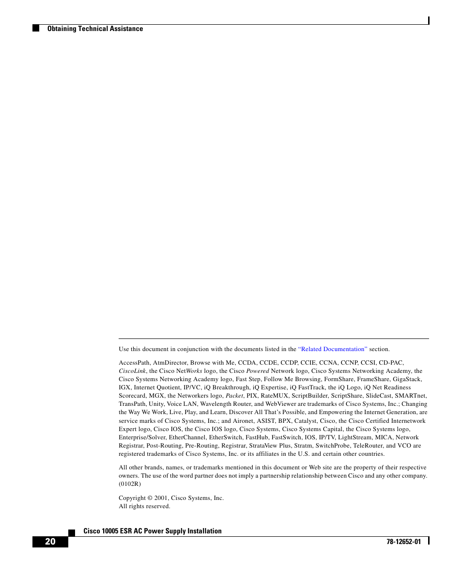 Cisco 10005 User Manual | Page 20 / 20