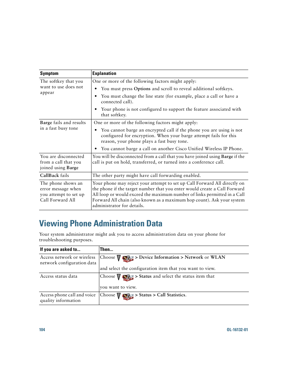 Viewing phone administration data | Cisco Cisco Unified Wireless IP Phone 7925G User Manual | Page 112 / 126